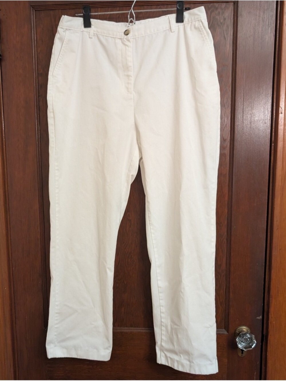 Lands' End Cream Straight-Leg Women's Jeans
